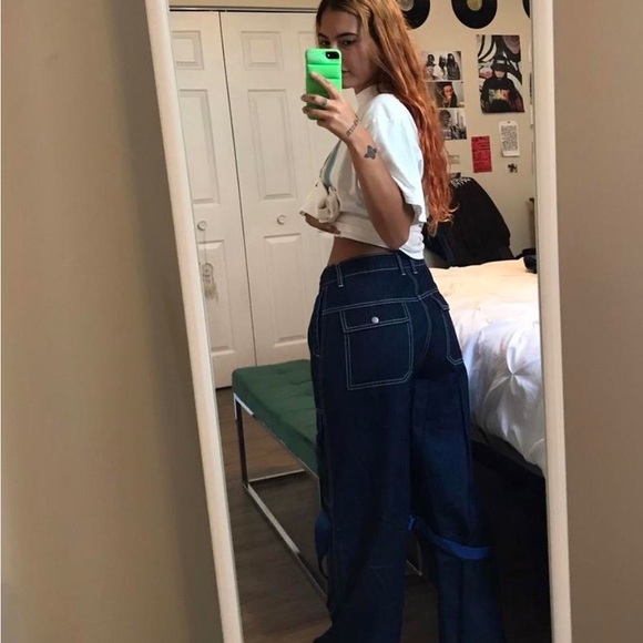 Dark blue cargo jean - Picture 1 of 3